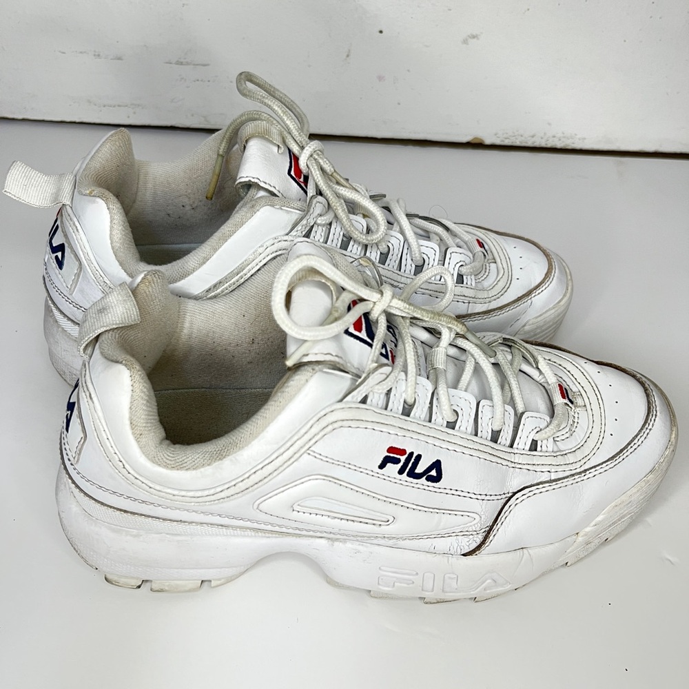 Fila Women's Disruptor II Sneaker Shoes US, White / lightly used size 10 - Picture 4 of 10